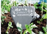 hand cut welsh slate garden marker for your herb garden